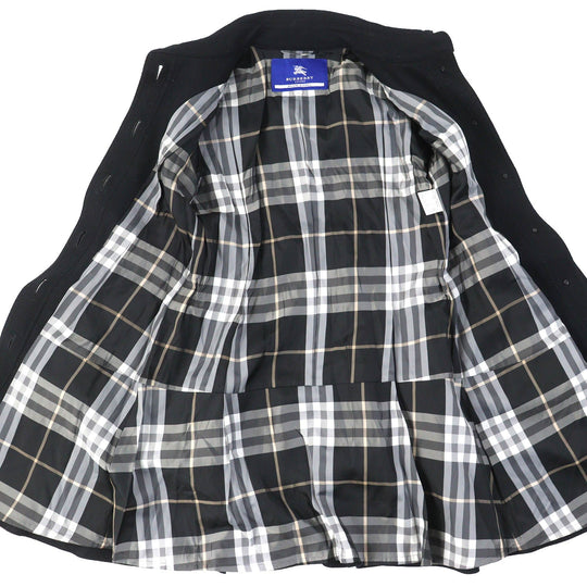 BURBERRY BLUE LABEL coat Outer: 100% wool, Lining: Cupra, Lining: Polyester, Sleeve lining: Polyester black Women 38 Used Authentic