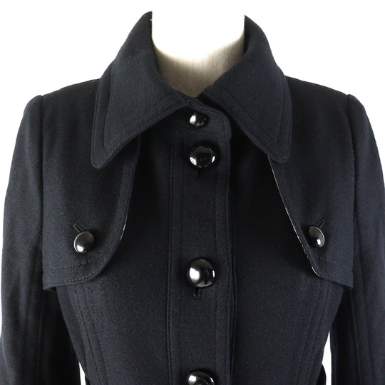 BURBERRY BLUE LABEL coat Outer: 100% wool, Lining: Cupra, Lining: Polyester, Sleeve lining: Polyester black Women 38 Used Authentic