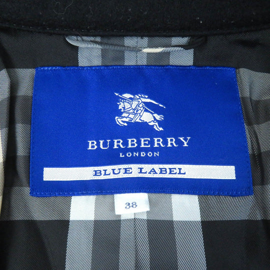 BURBERRY BLUE LABEL coat Outer: 100% wool, Lining: Cupra, Lining: Polyester, Sleeve lining: Polyester black Women 38 Used Authentic