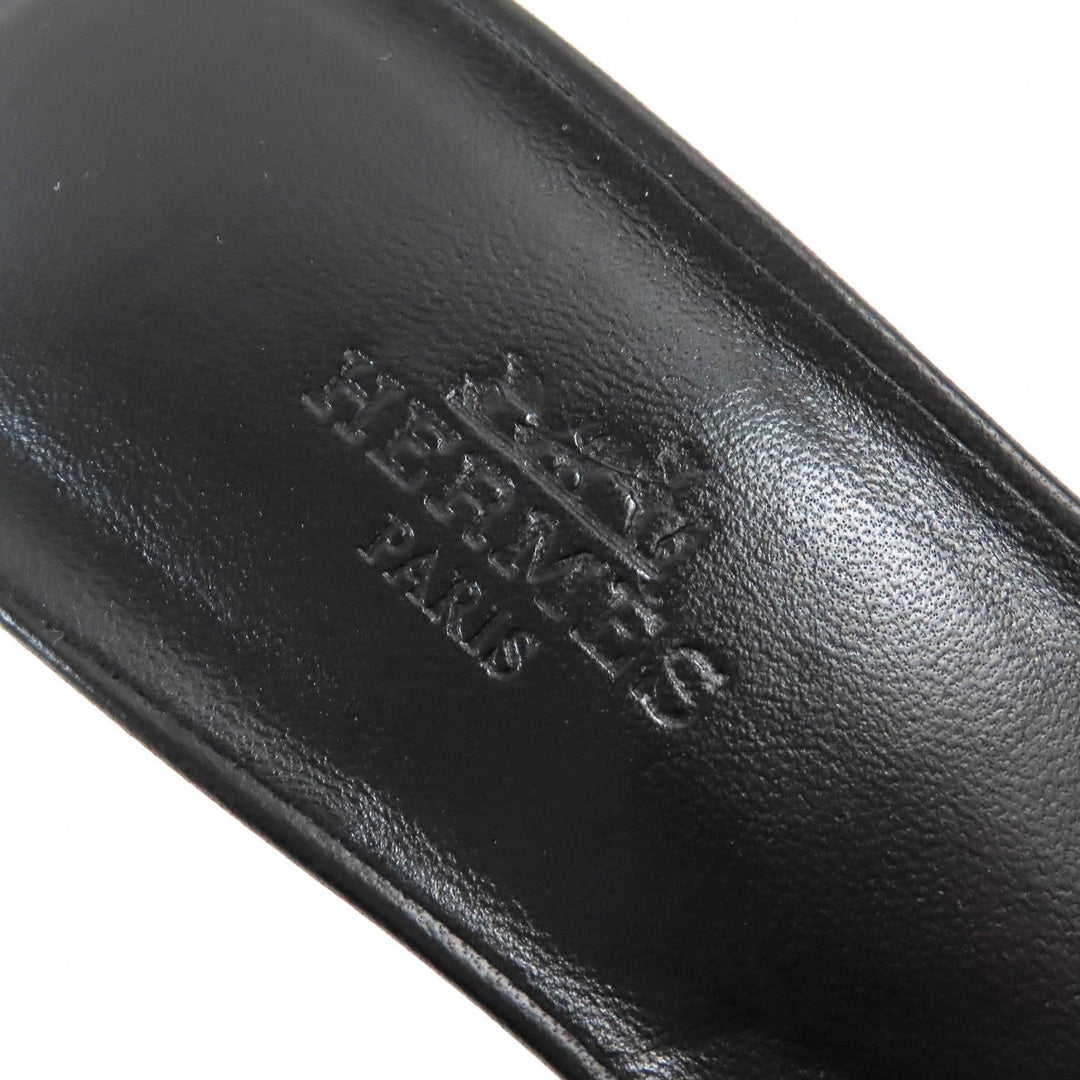 HERMES Sandals 201068Z Main: Leather black Agiaccio Women 36 Used Authentic