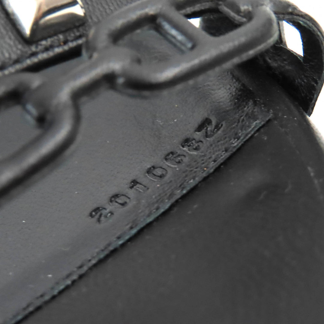 HERMES Sandals 201068Z Main: Leather black Agiaccio Women 36 Used Authentic