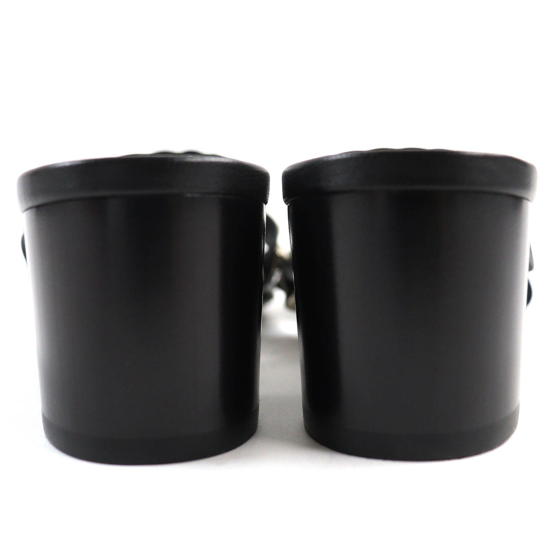 HERMES Sandals 201068Z Main: Leather black Agiaccio Women 36 Used Authentic