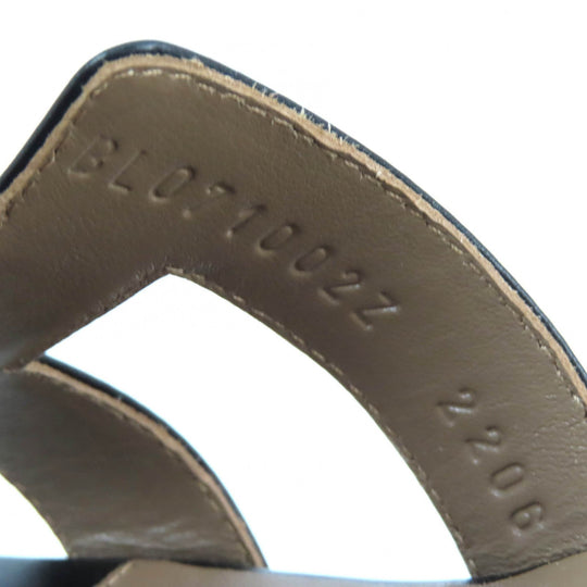 HERMES Sandals 071002Z Main: Leather black Oasis Women 35 1/2 Used Authentic