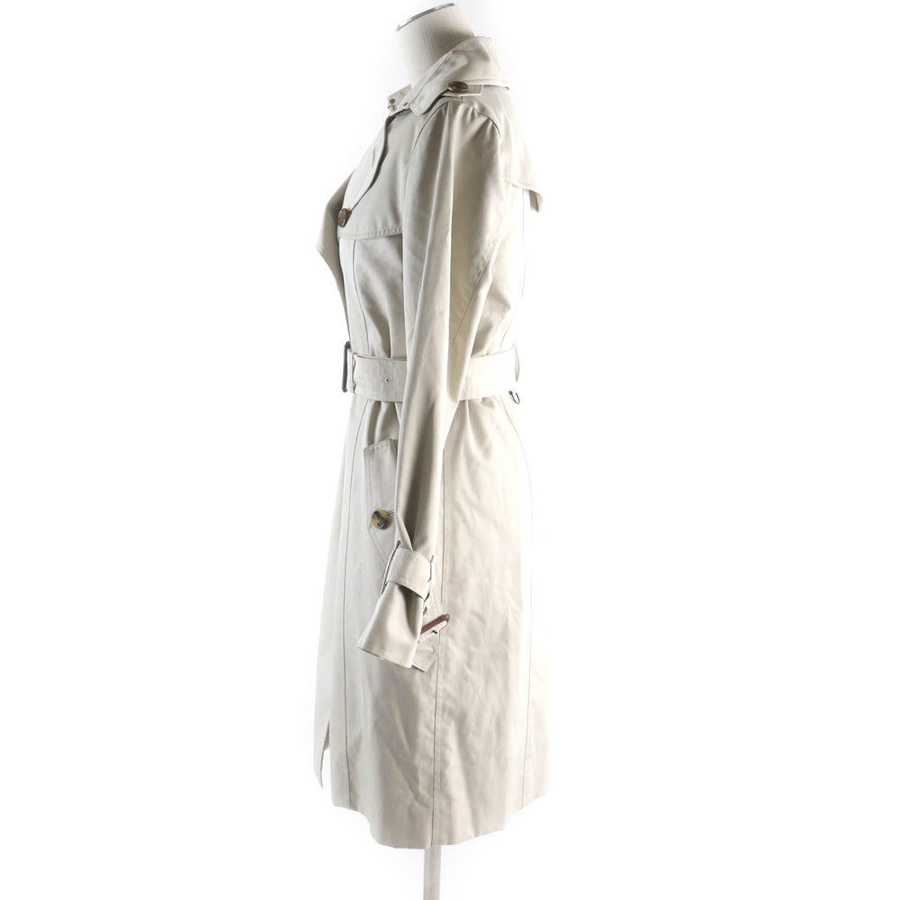 BURBERRY LONDON trench coat FRD63-170-42 Outer: 100% cotton, Lining: cotton, Lining: cupra, Part: cowhide, Main: 100% wool beige Women 38 Used Authentic