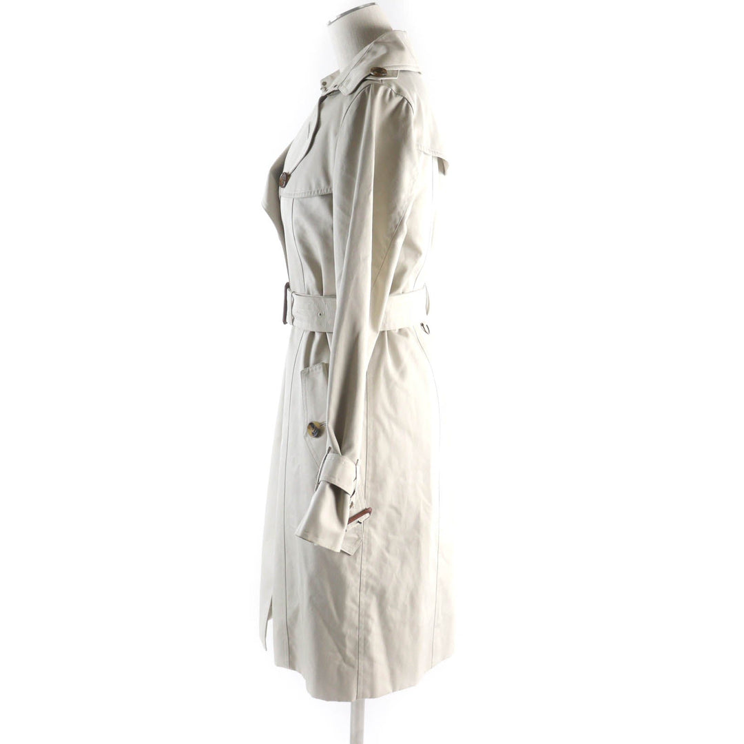 BURBERRY LONDON trench coat FRD63-170-42 Outer: 100% cotton, Lining: cotton, Lining: cupra, Part: cowhide, Main: 100% wool beige Women 38 Used Authentic