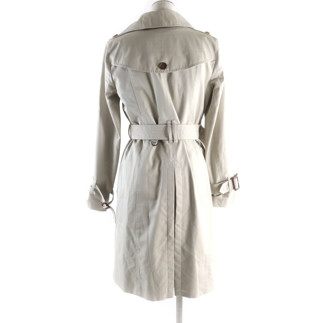 BURBERRY LONDON trench coat FRD63-170-42 Outer: 100% cotton, Lining: cotton, Lining: cupra, Part: cowhide, Main: 100% wool beige Women 38 Used Authentic