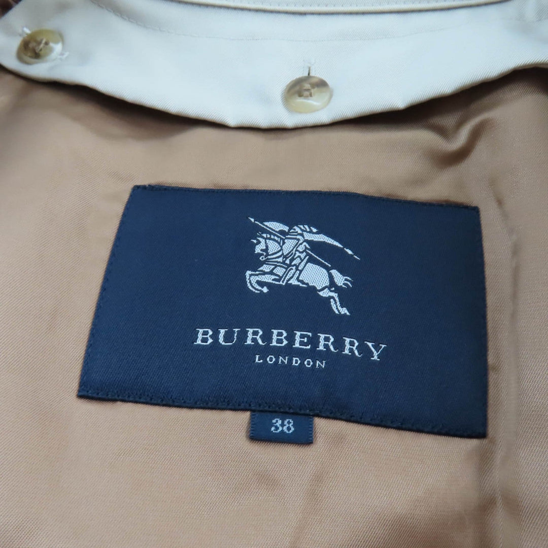 BURBERRY LONDON trench coat FRD63-170-42 Outer: 100% cotton, Lining: cotton, Lining: cupra, Part: cowhide, Main: 100% wool beige Women 38 Used Authentic