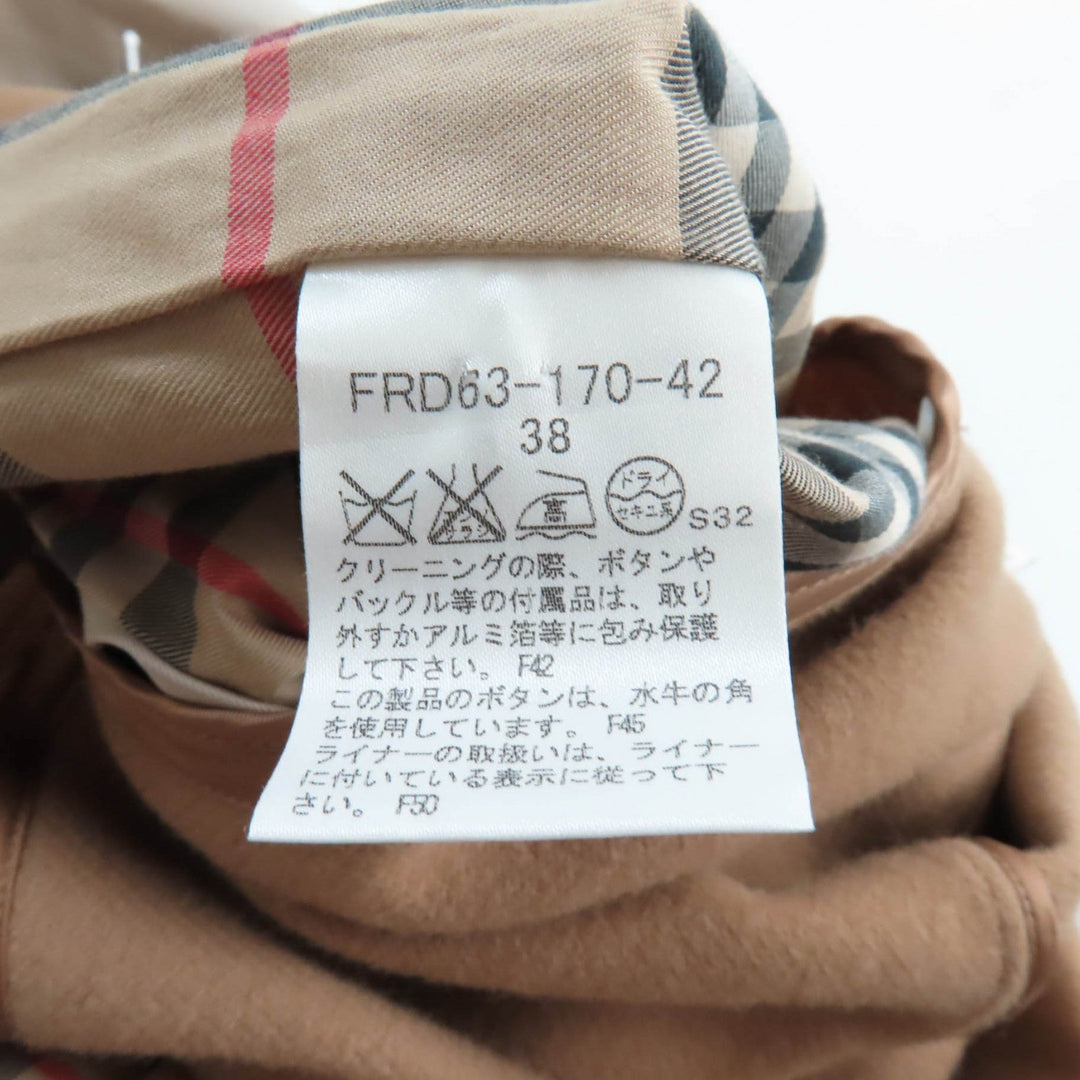 BURBERRY LONDON trench coat FRD63-170-42 Outer: 100% cotton, Lining: cotton, Lining: cupra, Part: cowhide, Main: 100% wool beige Women 38 Used Authentic