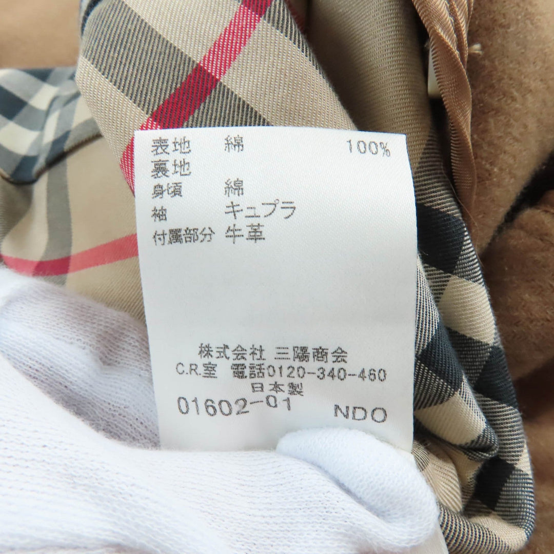BURBERRY LONDON trench coat FRD63-170-42 Outer: 100% cotton, Lining: cotton, Lining: cupra, Part: cowhide, Main: 100% wool beige Women 38 Used Authentic
