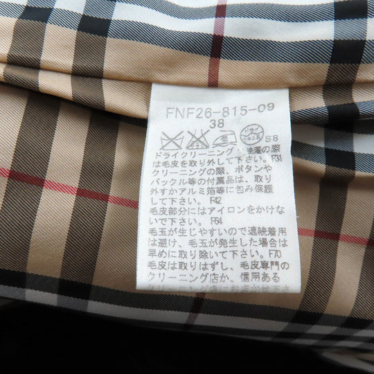 BURBERRY BLUE LABEL coat FNF26-815-09 Outer: 90% wool, Outer: 10% nylon, Part: rabbit, Lining: polyester, Lining: cupra black Women 38 Used Authentic