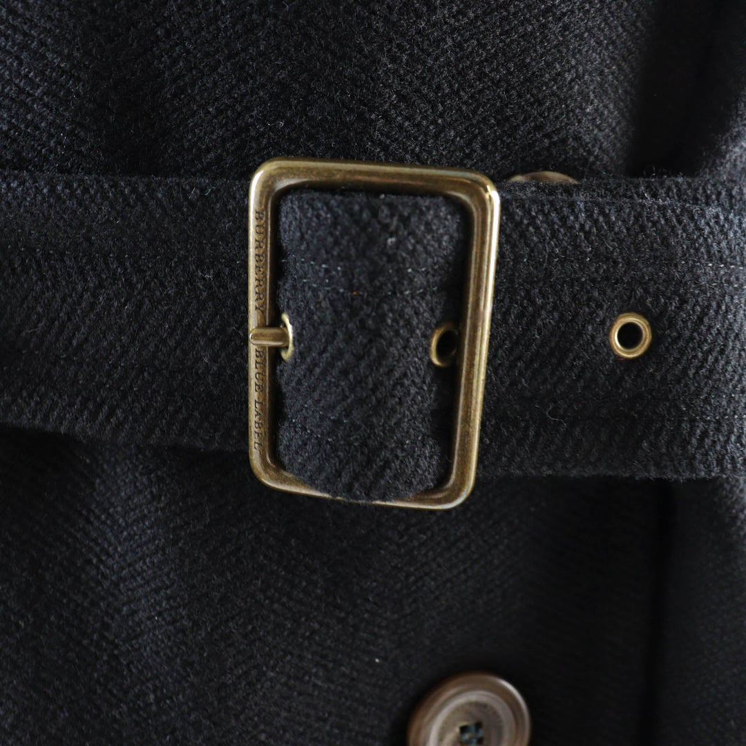 BURBERRY BLUE LABEL coat FNF26-815-09 Outer: 90% wool, Outer: 10% nylon, Part: rabbit, Lining: polyester, Lining: cupra black Women 38 Used Authentic