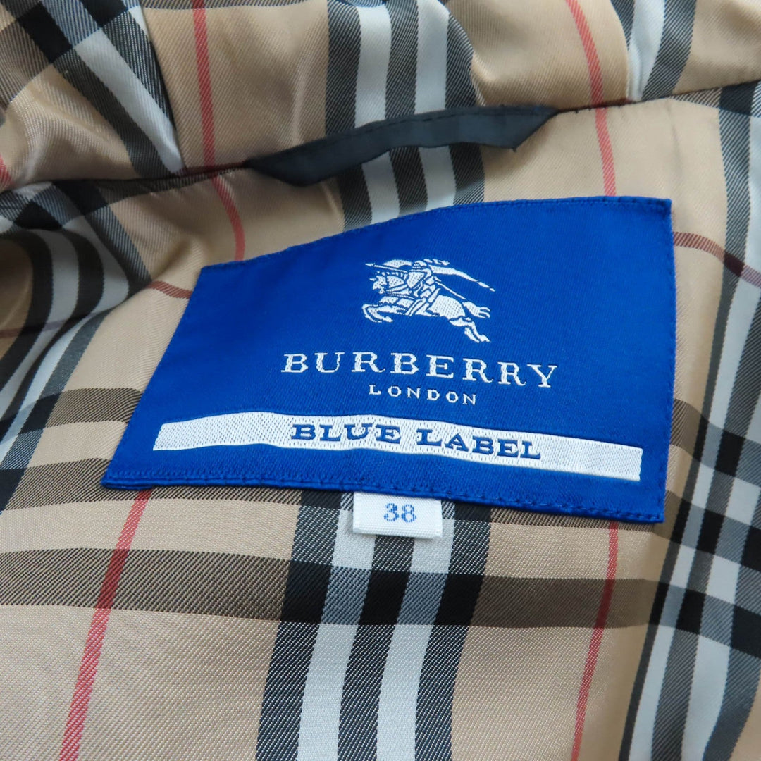 BURBERRY BLUE LABEL coat FNF26-815-09 Outer: 90% wool, Outer: 10% nylon, Part: rabbit, Lining: polyester, Lining: cupra black Women 38 Used Authentic
