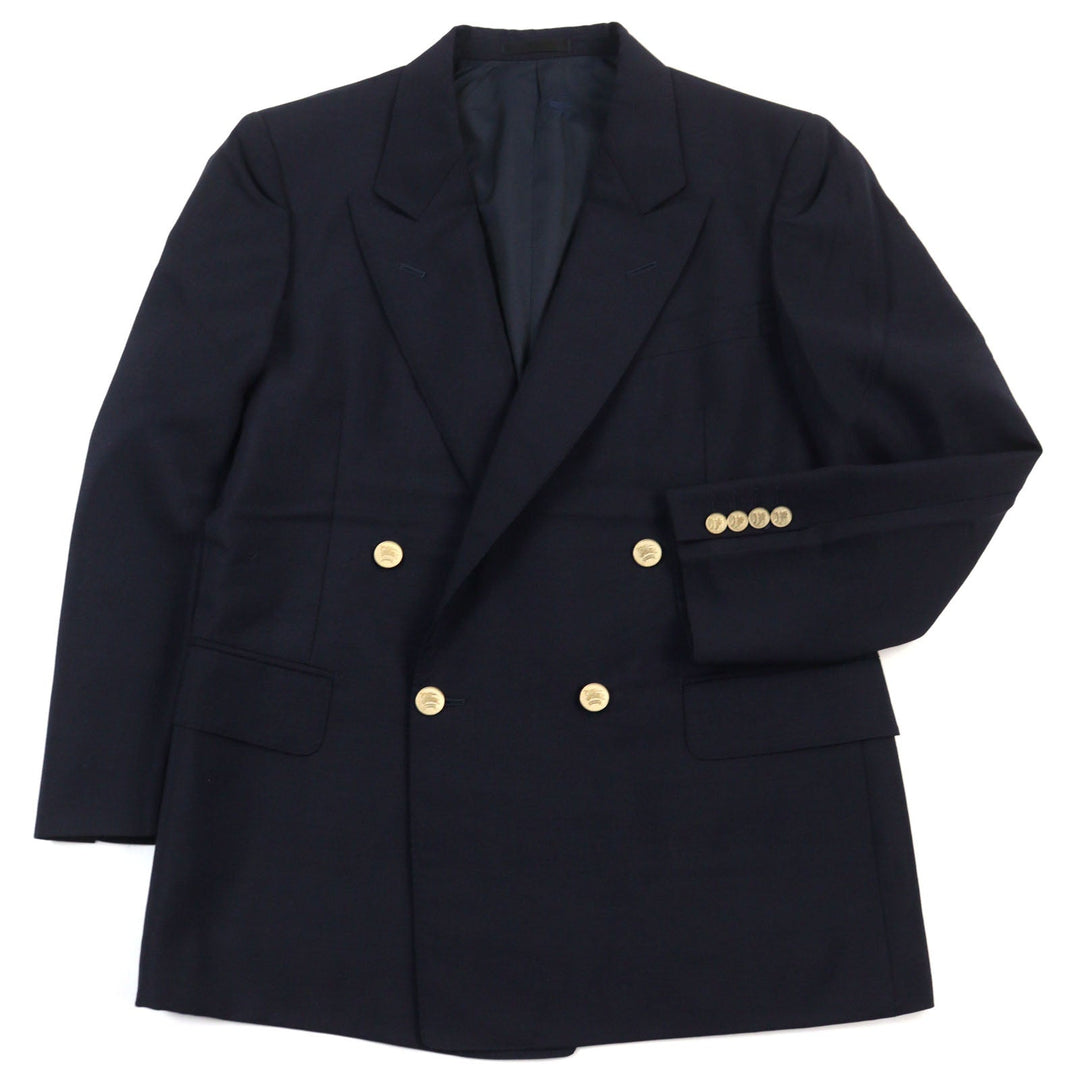 BURBERRY blazer WM121-600-29 Outer: 100% wool, Lining: polyester, Lining: cupra, Sleeve lining: cupra Navy hose logo mens Size not specified Used Authentic