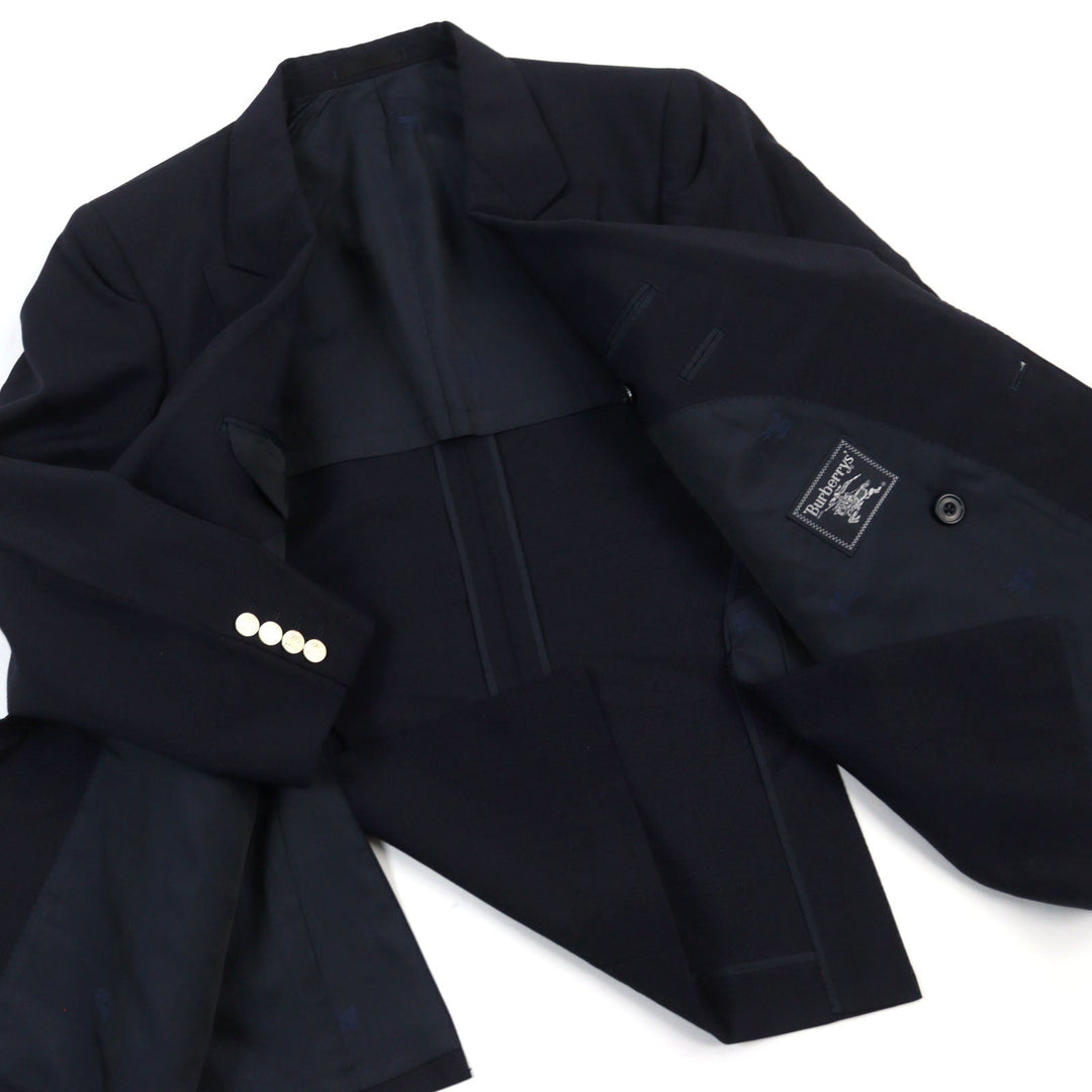 BURBERRY blazer WM121-600-29 Outer: 100% wool, Lining: polyester, Lining: cupra, Sleeve lining: cupra Navy hose logo mens Size not specified Used Authentic