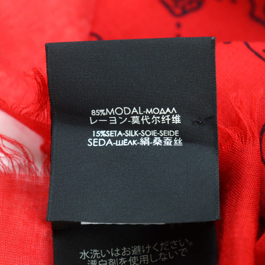 GUCCI scarf 453225 Main: 85% rayon, Main: 15% silk Red black mens Used Authentic