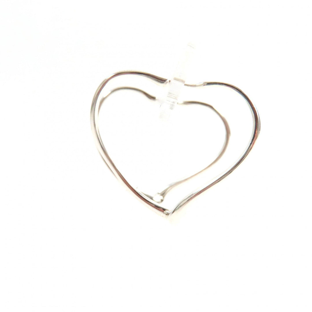 TIFFANY&Co. Pierce Main�FAG925 Silver Elsa Peretti Open Heart Hoop Pierce Women Used Authentic