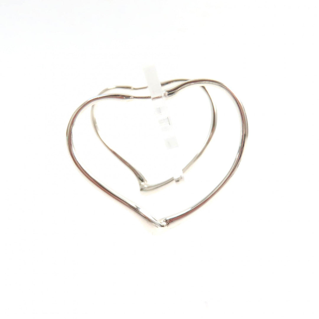 TIFFANY&Co. Pierce Main�FAG925 Silver Elsa Peretti Open Heart Hoop Pierce Women Used Authentic