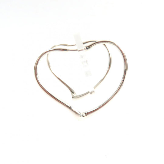 TIFFANY&Co. Pierce Main�FAG925 Silver Elsa Peretti Open Heart Hoop Pierce Women Used Authentic