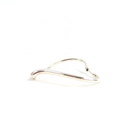 TIFFANY&Co. Pierce Main�FAG925 Silver Elsa Peretti Open Heart Hoop Pierce Women Used Authentic