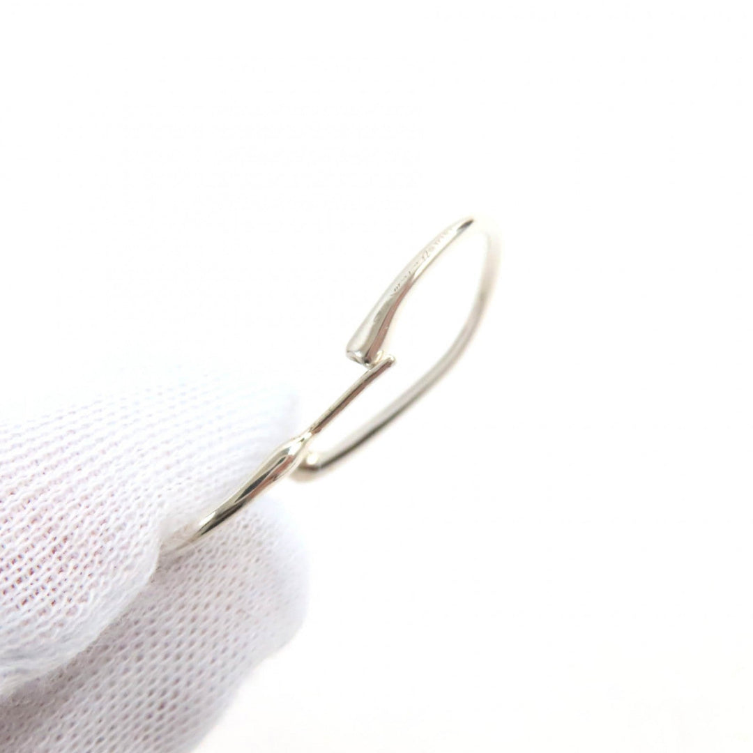 TIFFANY&Co. Pierce Main�FAG925 Silver Elsa Peretti Open Heart Hoop Pierce Women Used Authentic