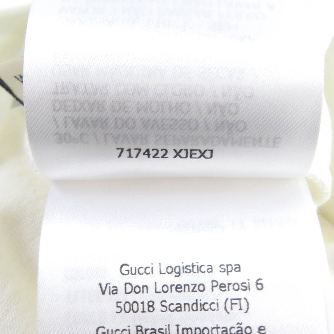 GUCCI Short sleeve T-shirt 717422 Main: 100% cotton white mens M Used Authentic