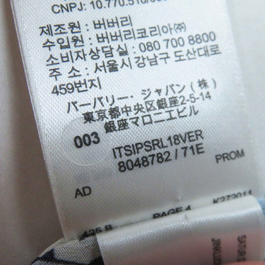 BURBERRY Short sleeve shirt 8048782 Main: 100% silk, Part: 100% silk blue white navy Women 40 Used Authentic