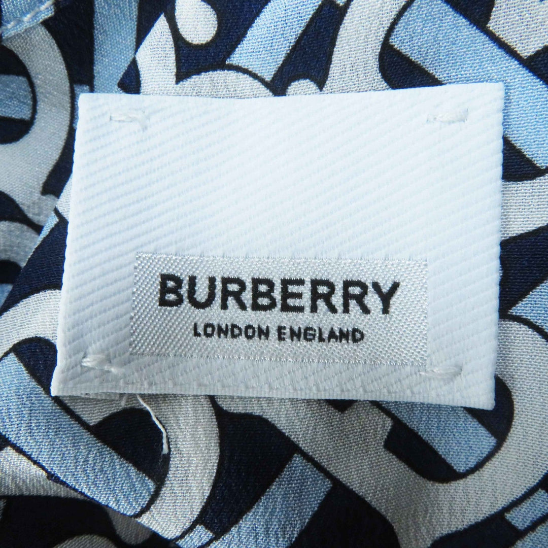 BURBERRY Short sleeve shirt 8048782 Main: 100% silk, Part: 100% silk blue white navy Women 40 Used Authentic