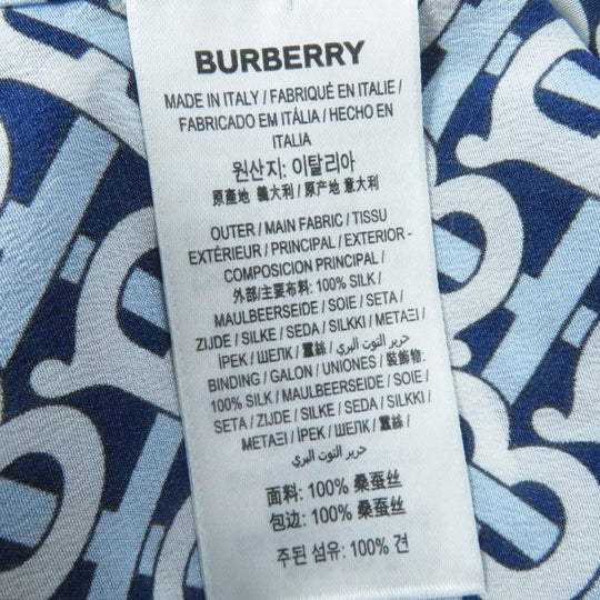 BURBERRY Short sleeve shirt 8048782 Main: 100% silk, Part: 100% silk blue white navy Women 40 Used Authentic