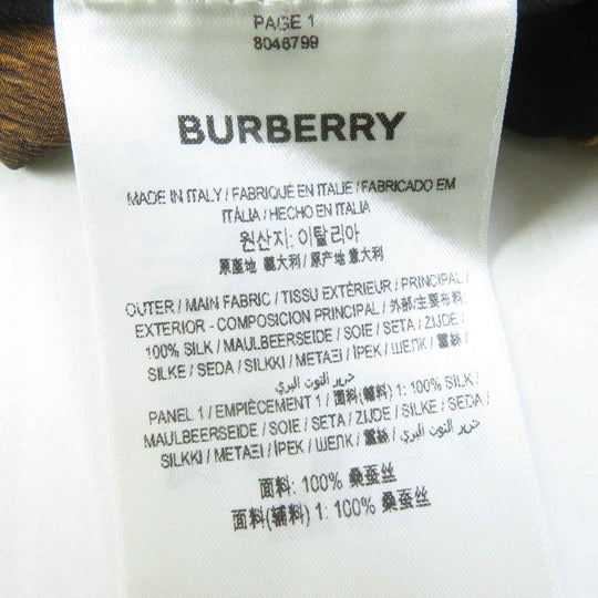 BURBERRY one piece 8046799 Main: 100% silk, Part: 100% silk Brown black white Women 36 Used Authentic