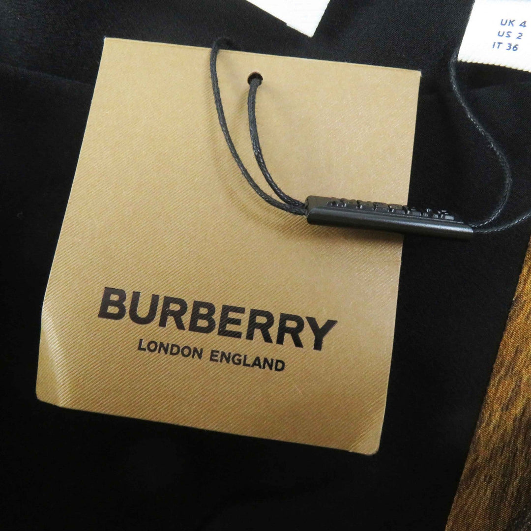 BURBERRY one piece 8046799 Main: 100% silk, Part: 100% silk Brown black white Women 36 Used Authentic