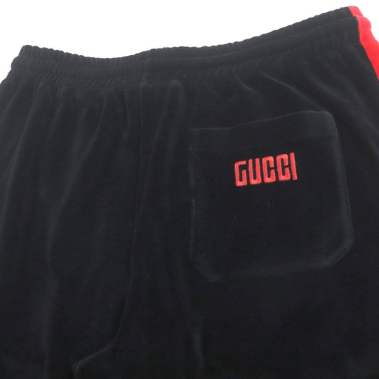 GUCCI Shorts 587466 Outer: 85% cotton, Outer: 15% nylon, Lining: 100% cotton, Part: 100% polyester Black red green mens S Used Authentic