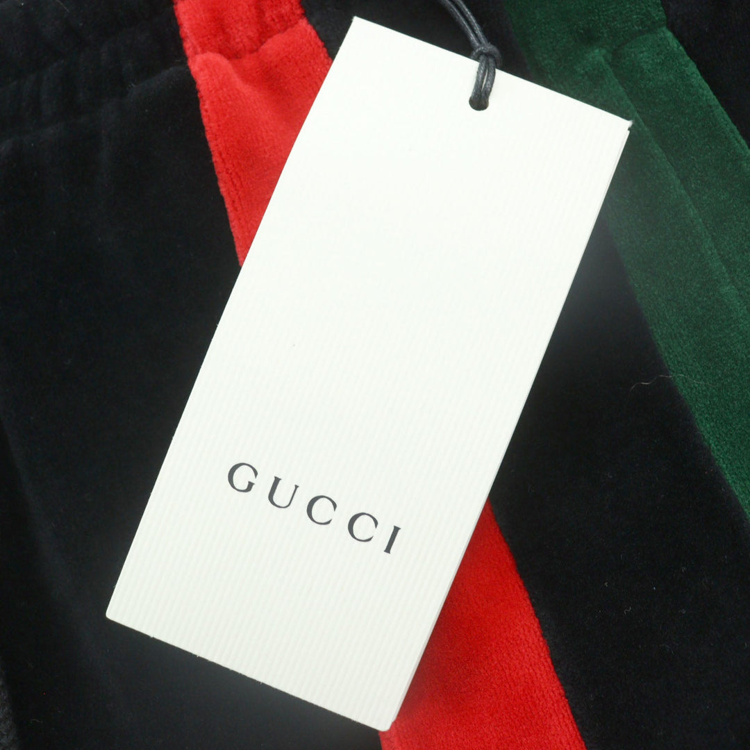 GUCCI Shorts 587466 Outer: 85% cotton, Outer: 15% nylon, Lining: 100% cotton, Part: 100% polyester Black red green mens S Used Authentic