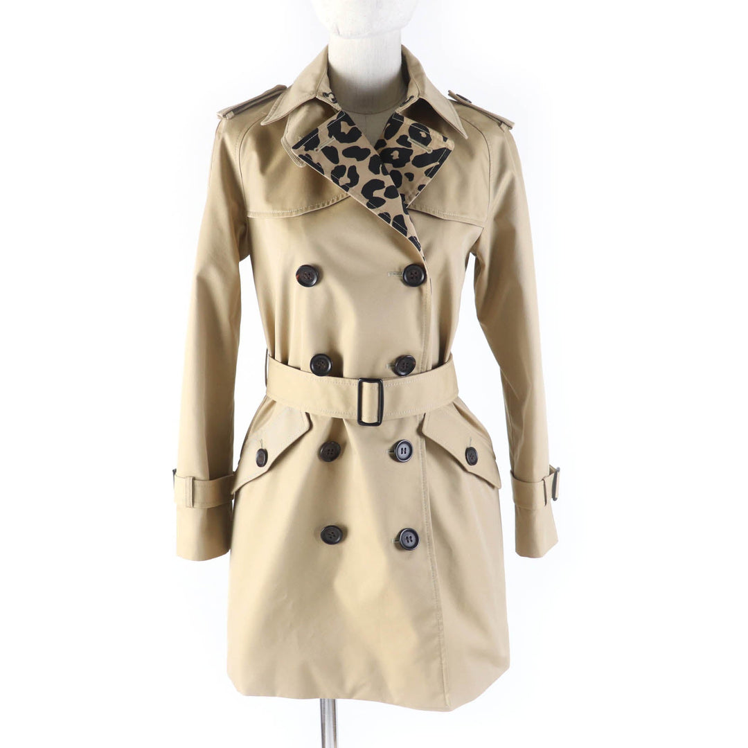 COACH trench coat F21833 Outer: 68% cotton, Outer: 32% polyester, Lining: 100% polyester, Part: leather beige Women XXS Used Authentic