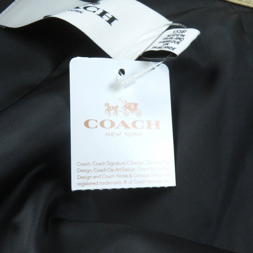 COACH trench coat F21833 Outer: 68% cotton, Outer: 32% polyester, Lining: 100% polyester, Part: leather beige Women XXS Used Authentic