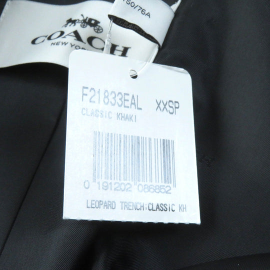 COACH trench coat F21833 Outer: 68% cotton, Outer: 32% polyester, Lining: 100% polyester, Part: leather beige Women XXS Used Authentic