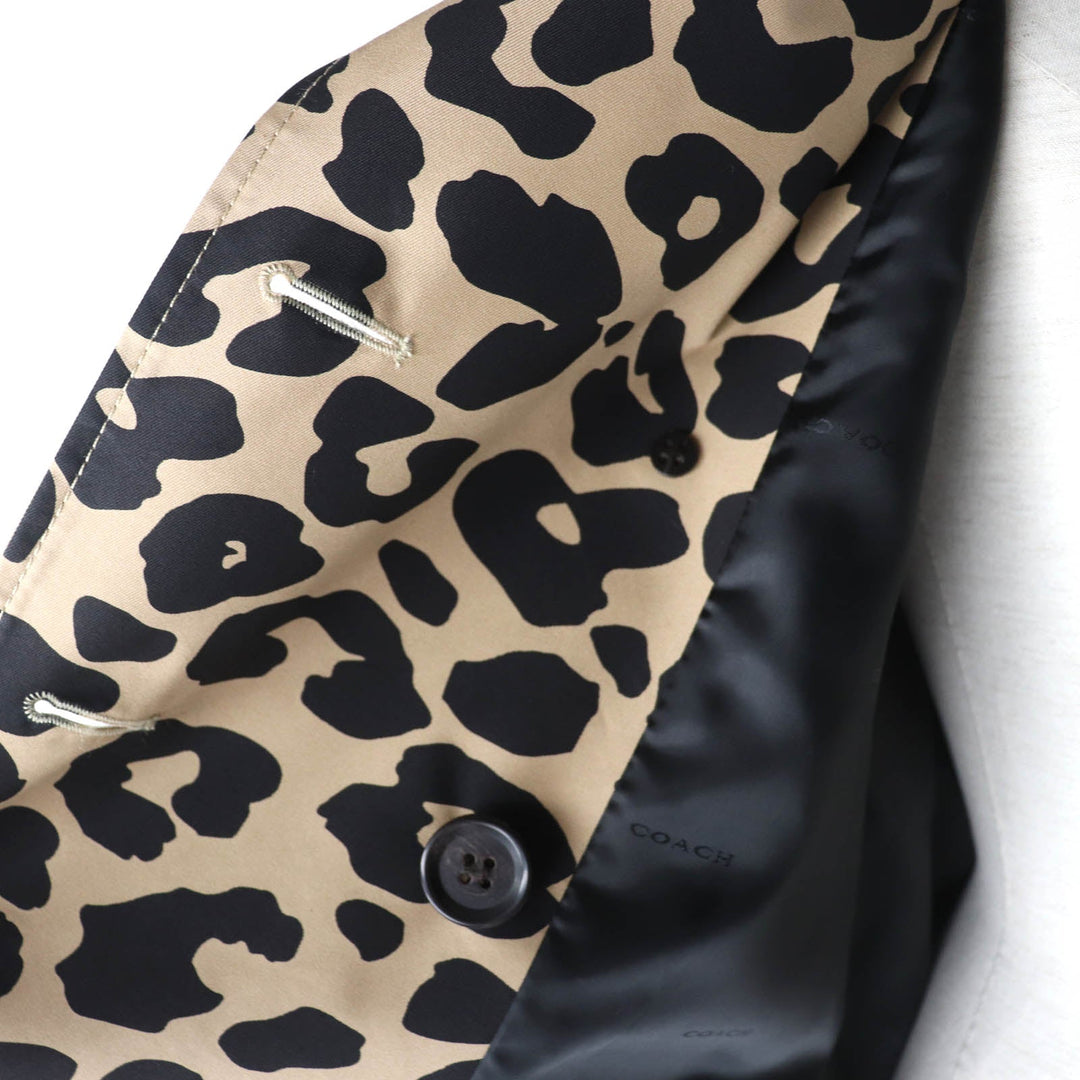 COACH trench coat F21833 Outer: 68% cotton, Outer: 32% polyester, Lining: 100% polyester, Part: leather beige Women XXS Used Authentic