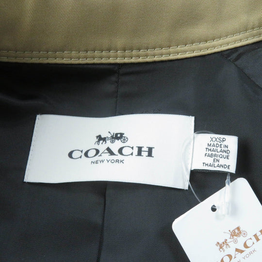 COACH trench coat F21833 Outer: 68% cotton, Outer: 32% polyester, Lining: 100% polyester, Part: leather beige Women XXS Used Authentic