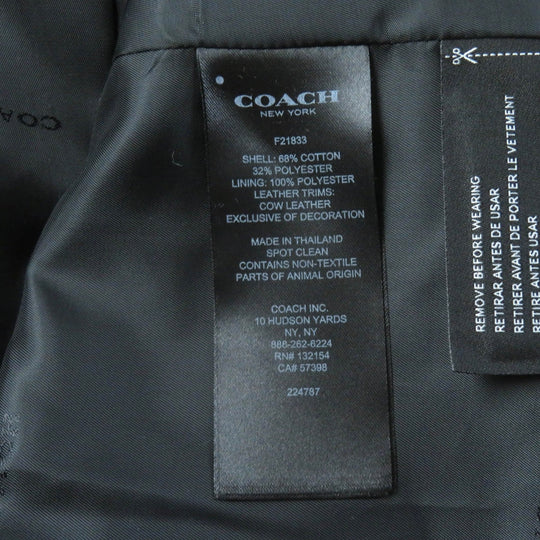 COACH trench coat F21833 Outer: 68% cotton, Outer: 32% polyester, Lining: 100% polyester, Part: leather beige Women XXS Used Authentic