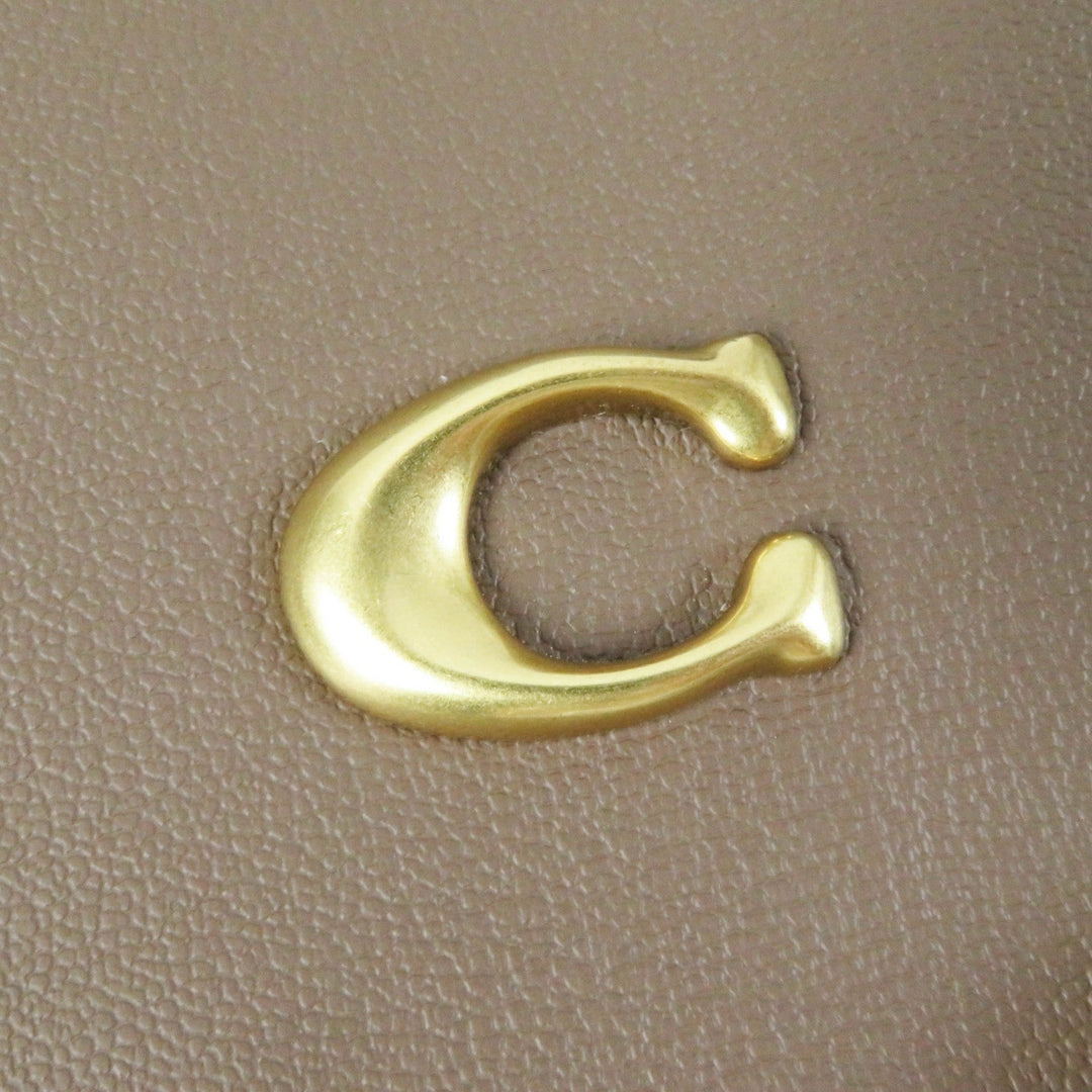 COACH Tote Bag CN318 Main: Leather Brown North Tote Women Used Authentic