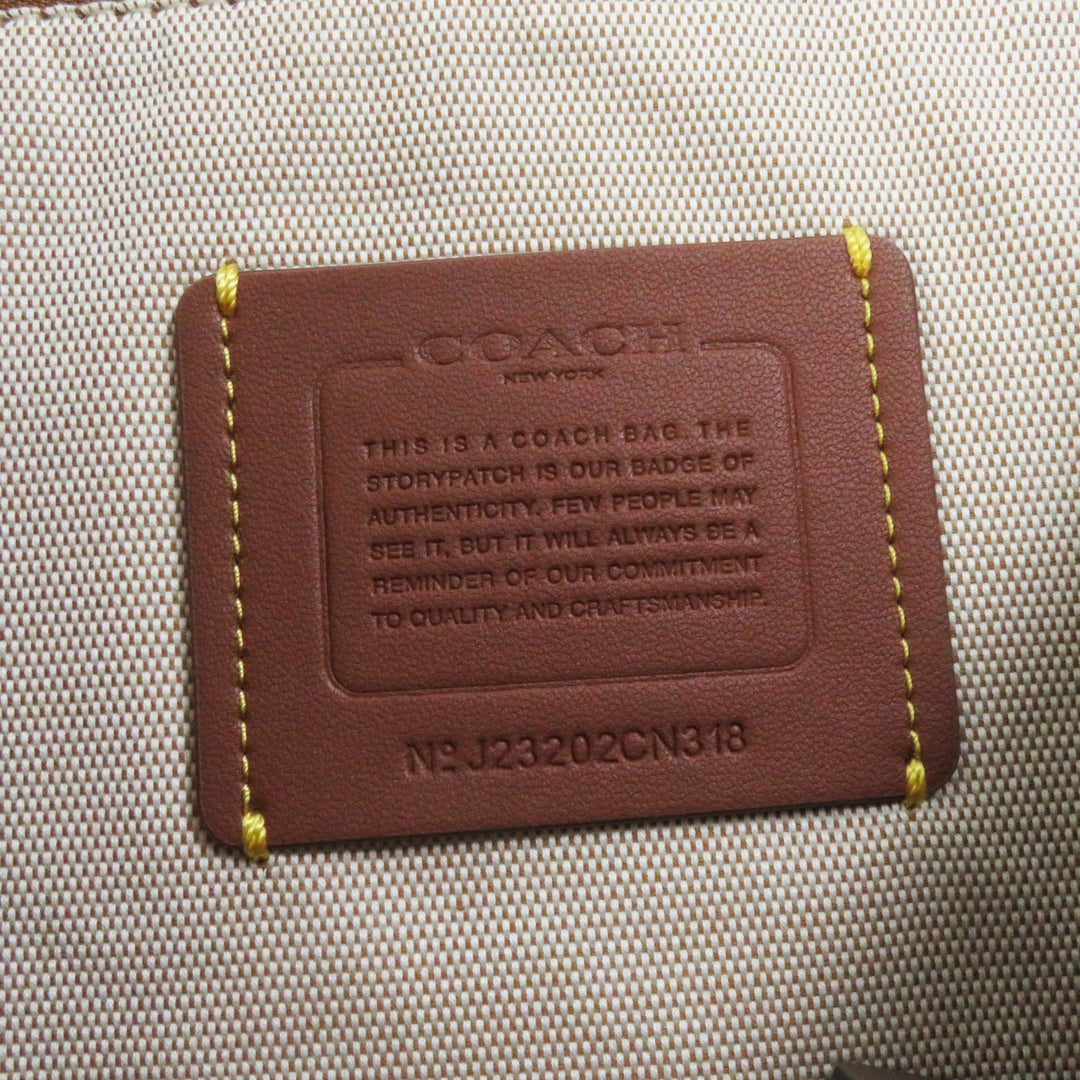 COACH Tote Bag CN318 Main: Leather Brown North Tote Women Used Authentic