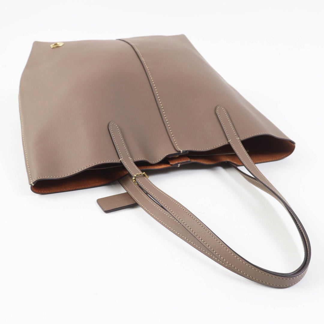 COACH Tote Bag CN318 Main: Leather Brown North Tote Women Used Authentic