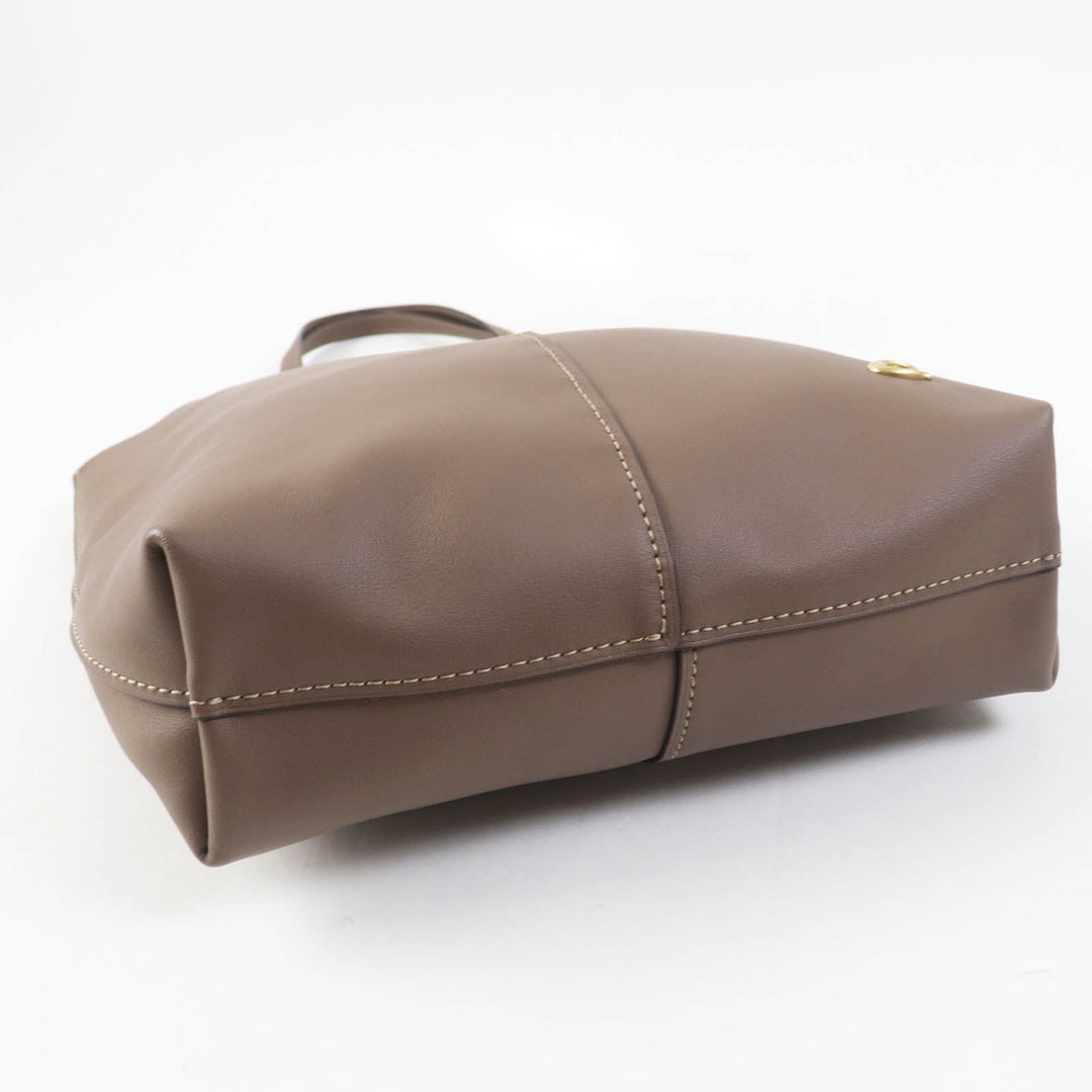 COACH Tote Bag CN318 Main: Leather Brown North Tote Women Used Authentic