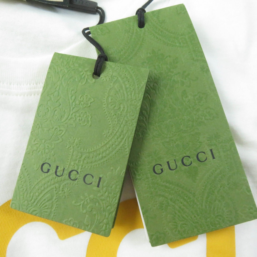GUCCI Short sleeve T-shirt 717422 Main: 100% cotton Ivory GUCCY FRIENDS Women S Used Authentic