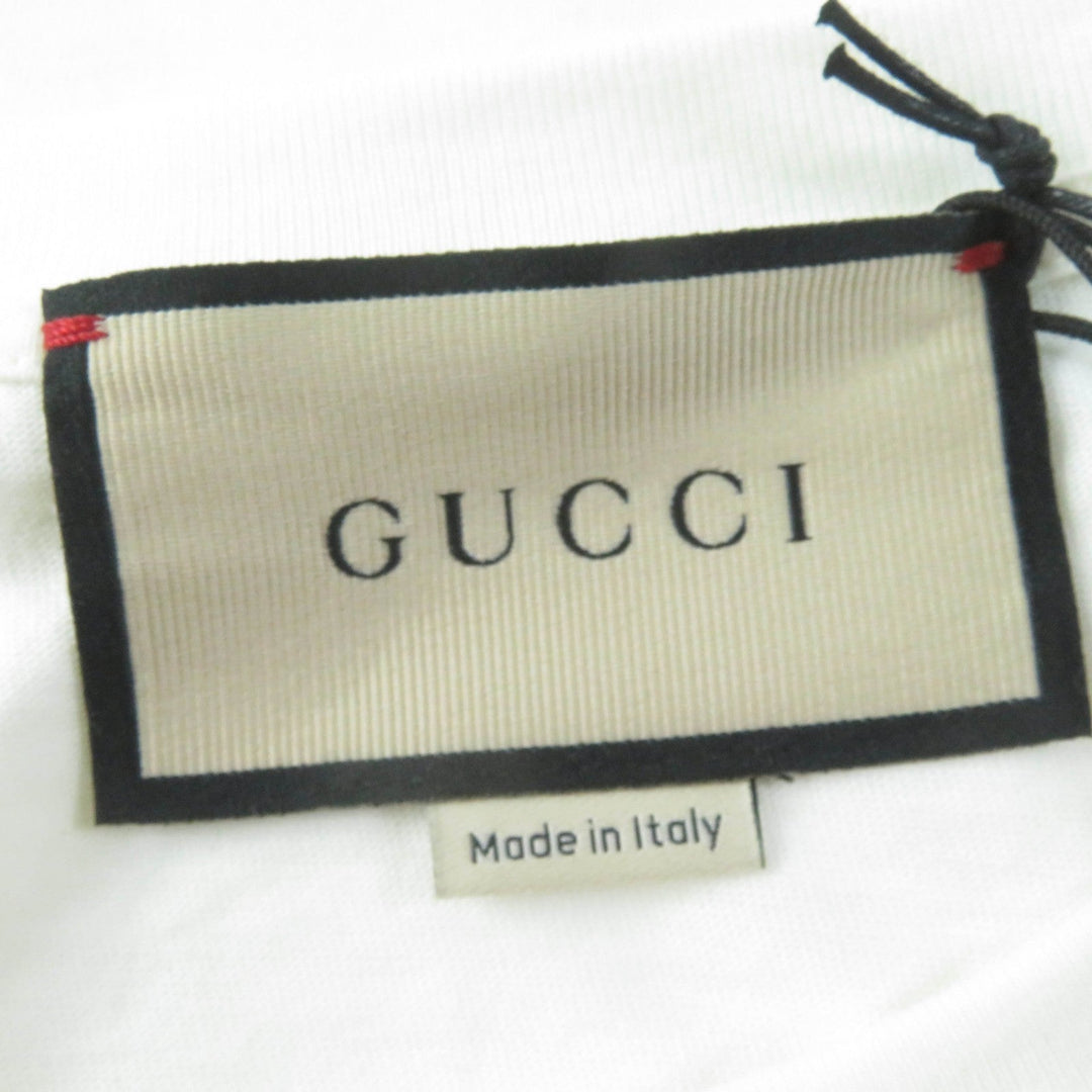 GUCCI Short sleeve T-shirt 717422 Main: 100% cotton Ivory GUCCY FRIENDS Women S Used Authentic