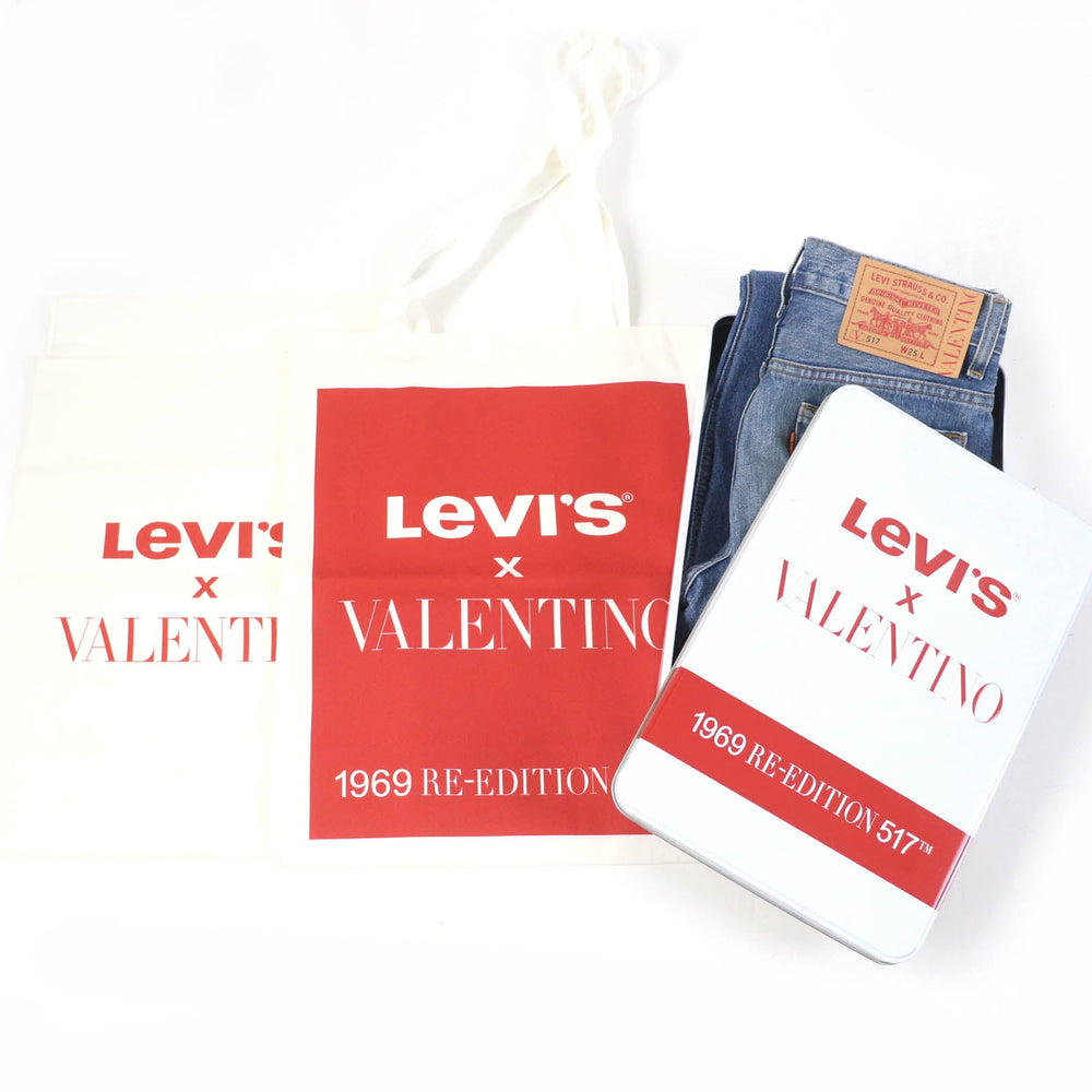 VALENTINO Pants 1969 RE-EDITION 517 Main: 100% cotton Indigo Women 25 Used Authentic