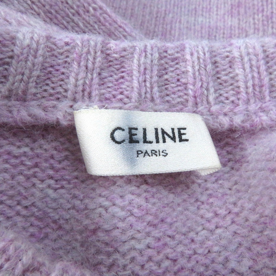 CELINE sweater 2A642979E Main: 100% wool purple Women S Used Authentic