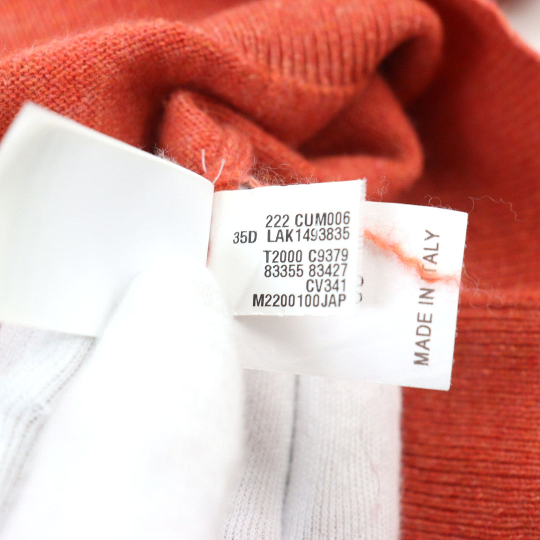 Brunello Cucinelli knit CV341 cashmere Orange mens 50 Used Authentic