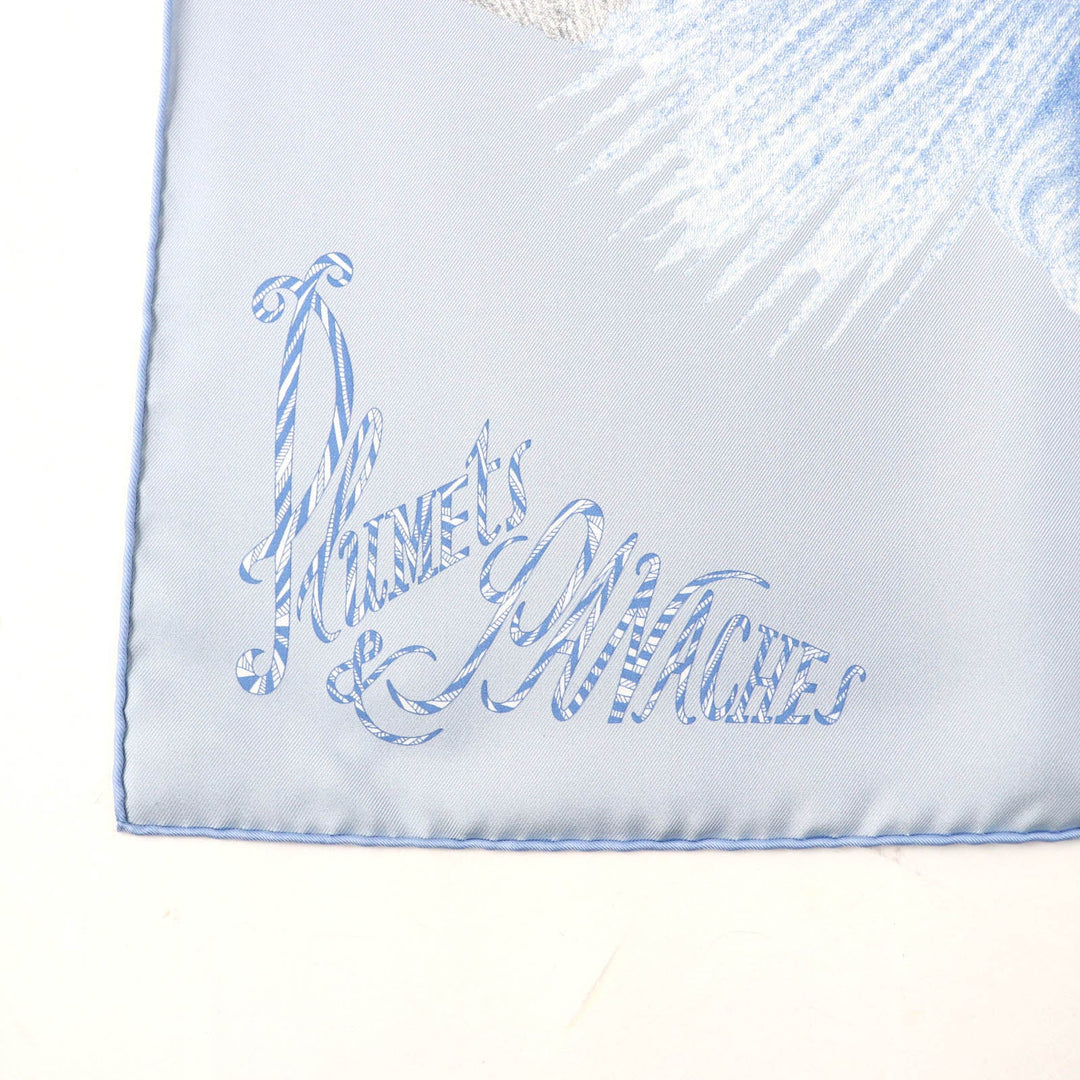 HERMES scarf Main: 100% silk Multi Carre90 PLUMETS ET PANACHES Feathers and feathers Women Used Authentic