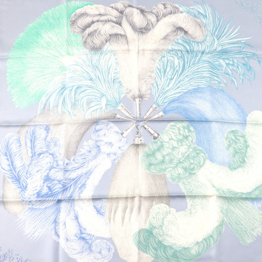 HERMES scarf Main: 100% silk Multi Carre90 PLUMETS ET PANACHES Feathers and feathers Women Used Authentic