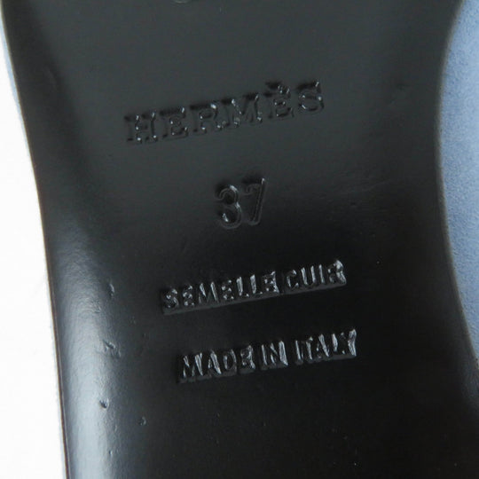 HERMES pumps Main: Suede leather Light blue Women 37 Used Authentic